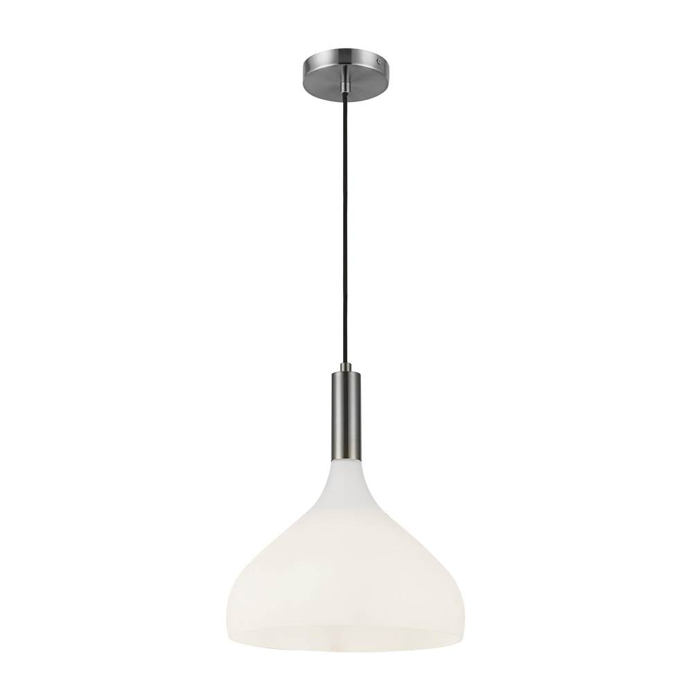 Alora Lighting PD532312BNOP Brushed Nickel,Opal Glass Belleview 12-in Brushed Nickel/opal Glass 1 Light Pendant Image 4