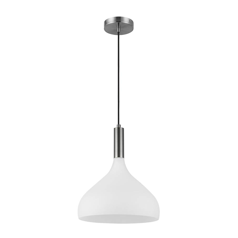 Alora Lighting PD532312BNOP Brushed Nickel,Opal Glass Belleview 12-in Brushed Nickel/opal Glass 1 Light Pendant Image 3