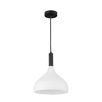Alora Lighting PD532312MBOP Matte Black,Opal Glass Belleview 12-in Matte Black/opal Glass 1 Light Pendant Image 3