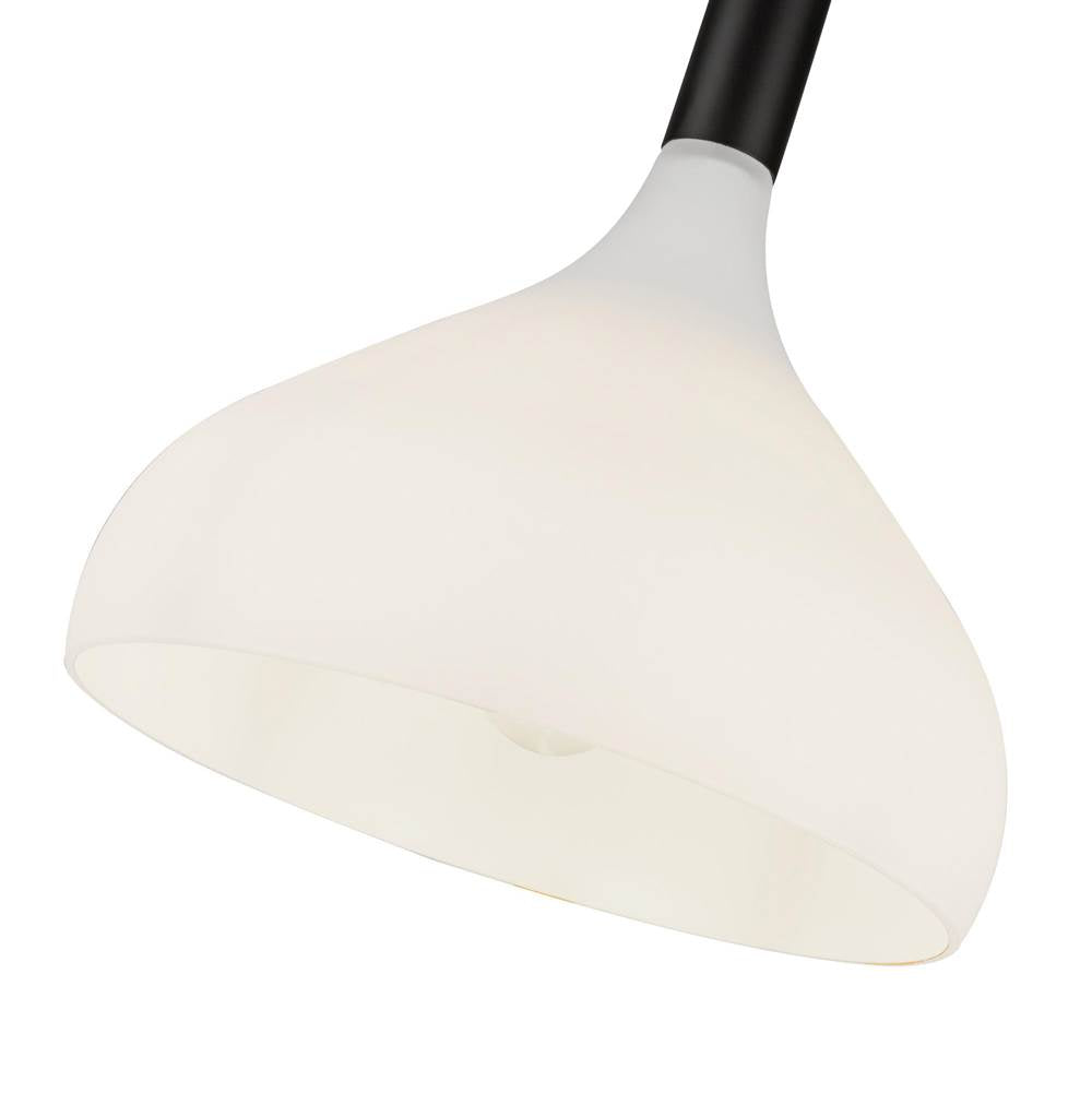 Alora Lighting PD532312MBOP Matte Black,Opal Glass Belleview 12-in Matte Black/opal Glass 1 Light Pendant Image 2