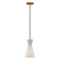 Alora Lighting Betty 6-in Aged Gold/opal Glass 1 Light Pendant