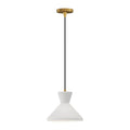 Alora Lighting Betty 10-in Aged Gold/opal Glass 1 Light Pendant