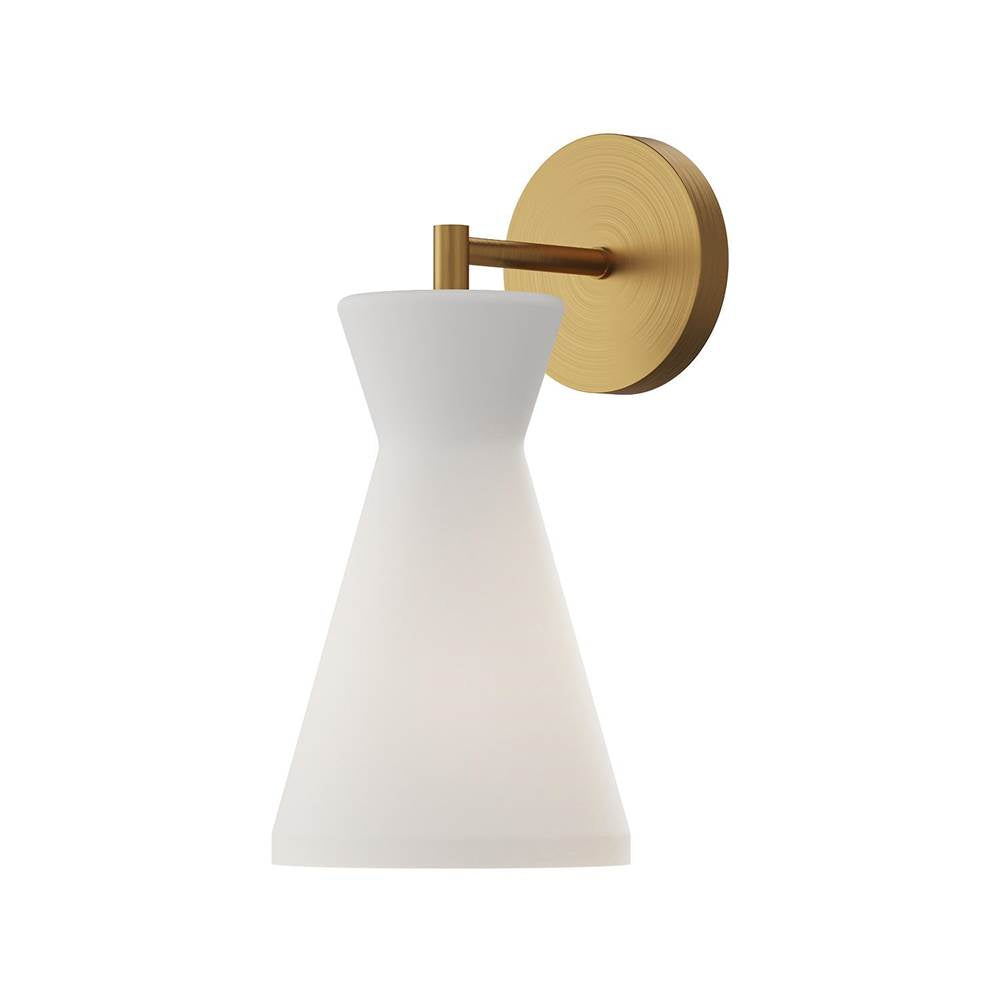 Alora Lighting WV473706AGOP Aged Gold,Opal Glass Betty 6-in Aged Gold/opal Glass 1 Light Wall/vanity Image 1