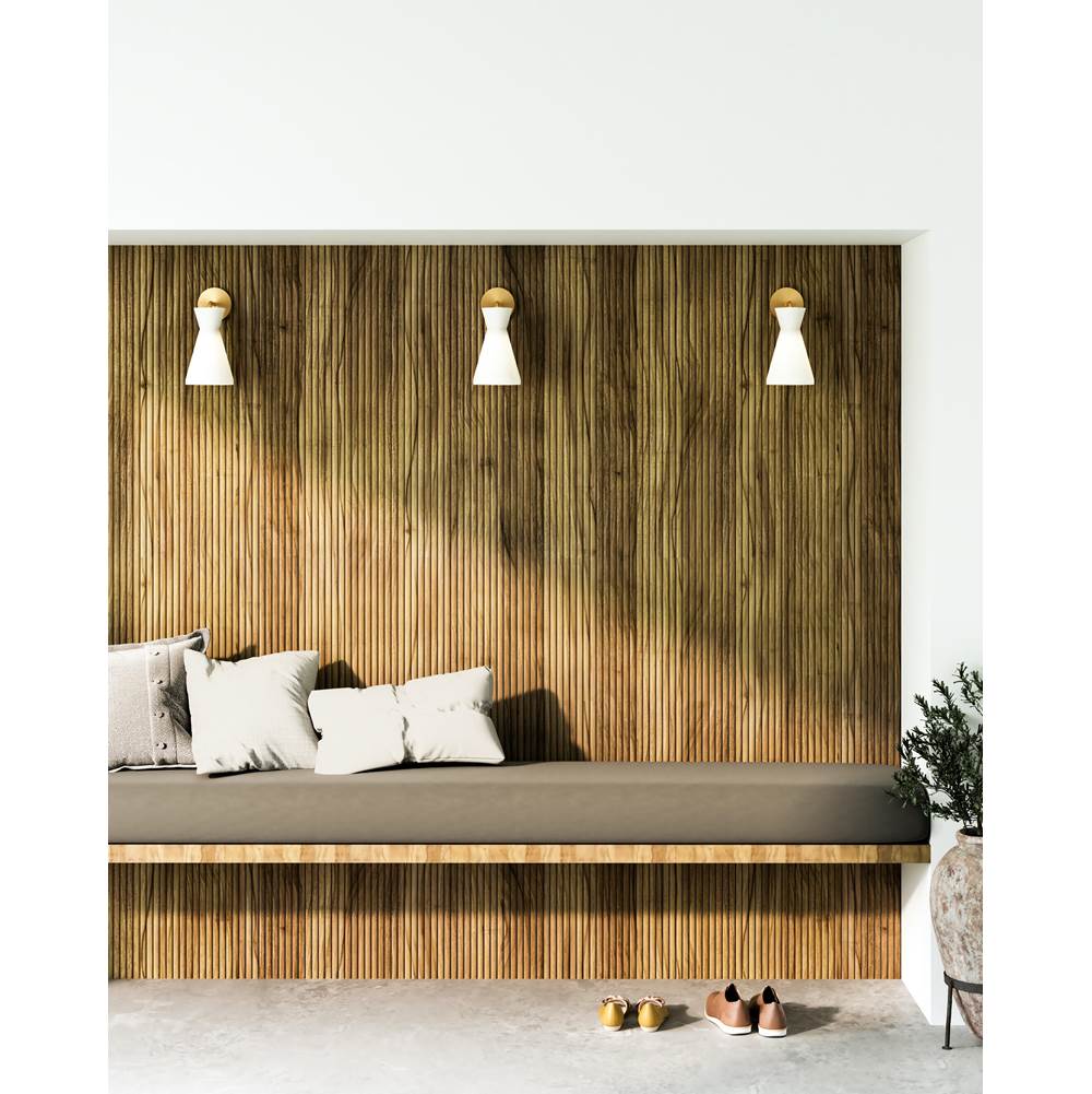 Alora Lighting Betty 6-in Aged Gold/opal Glass 1 Light Wall/vanity