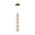 Alora Lighting Bijou 5-in Aged Gold/opal Matte Glass Led Pendant
