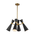 Alora Lighting CH574424MBAG Matte Black,Aged Gold Blake 24-in Matte Black/aged Gold Socket Chandelier Image 1
