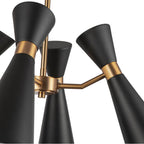 Alora Lighting CH574424MBAG Matte Black,Aged Gold Blake 24-in Matte Black/aged Gold Socket Chandelier Image 3