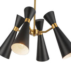 Alora Lighting CH574424MBAG Matte Black,Aged Gold Blake 24-in Matte Black/aged Gold Socket Chandelier Image 2