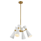 Alora Lighting Blake 24-in Matte Black/aged Gold Socket Chandelier