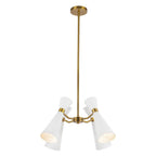 Alora Lighting CH574424WHAG White,Aged Gold Blake 24-in White/aged Gold Socket Chandelier Image 4
