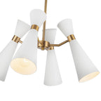 Alora Lighting CH574424WHAG White,Aged Gold Blake 24-in White/aged Gold Socket Chandelier Image 2