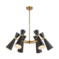 Alora Lighting CH574632MBAG Matte Black,Aged Gold Blake 32-in Matte Black/aged Gold Socket Chandelier Image 1