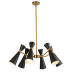 Alora Lighting Blake 32-in Matte Black/aged Gold Socket Chandelier