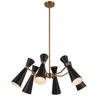 Alora Lighting CH574632MBAG Matte Black,Aged Gold Blake 32-in Matte Black/aged Gold Socket Chandelier Image 5