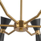 Alora Lighting CH574632MBAG Matte Black,Aged Gold Blake 32-in Matte Black/aged Gold Socket Chandelier Image 3