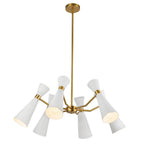 Alora Lighting CH574632WHAG White,Aged Gold Blake 32-in White/aged Gold Socket Chandelier Image 4
