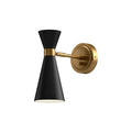 Alora Lighting Blake 4-in Aged Gold/matte Black 1 Light Wall/vanity