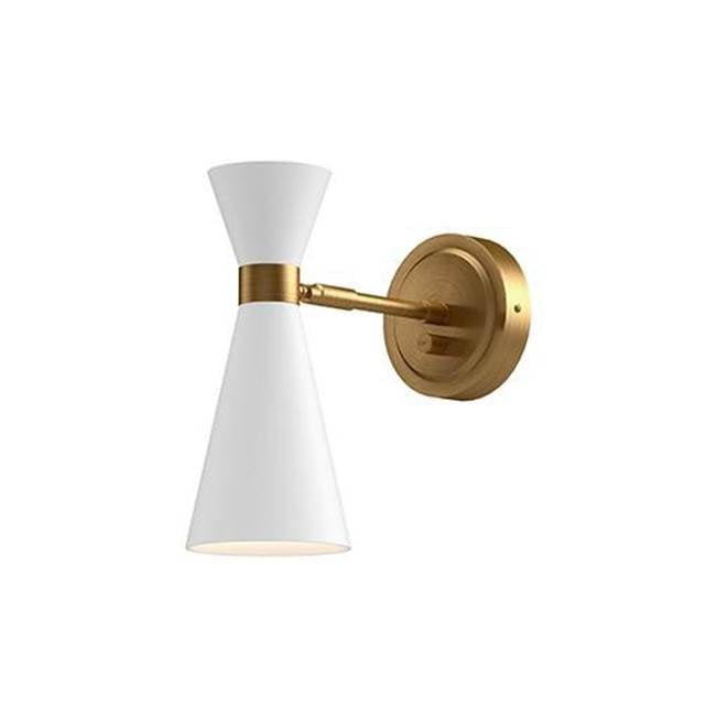 Alora Lighting Blake 4-in Aged Gold/matte Black 1 Light Wall/vanity