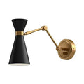 Alora Lighting Blake 5-in Aged Gold/matte Black 1 Light Wall/vanity