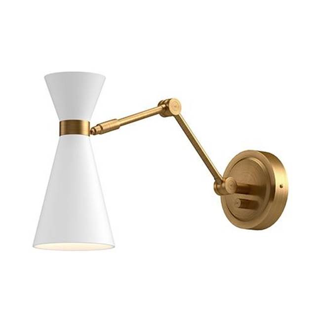 Alora Lighting Blake 5-in Aged Gold/matte Black 1 Light Wall/vanity