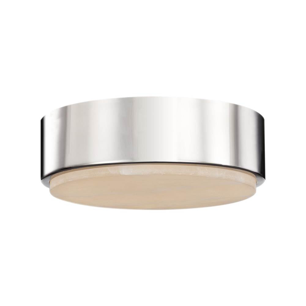 Alora Lighting FM325108PNAR-5CCT Polished Nickel,Alabaster Blanco 8-in Polished Nickel/alabaster Led Flush Mount Image 1