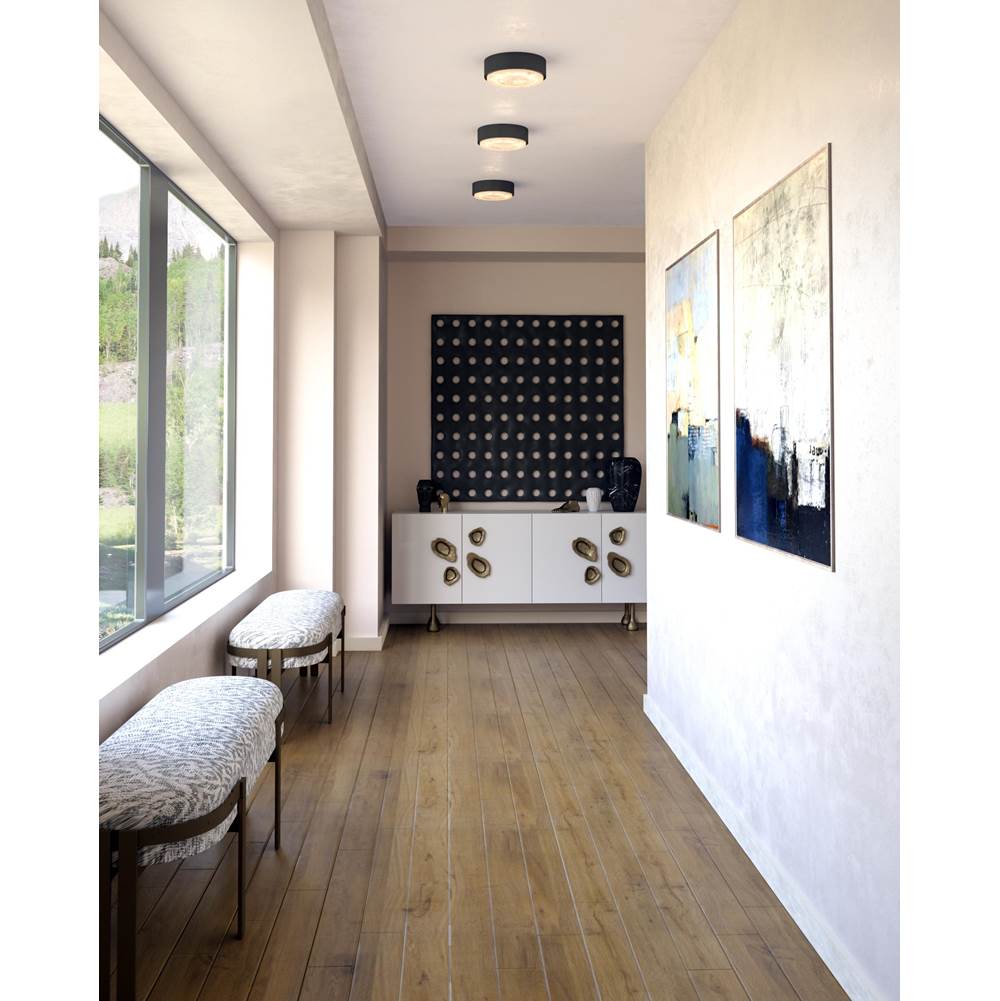 Alora Lighting Blanco 8-in Polished Nickel/alabaster Led Flush Mount