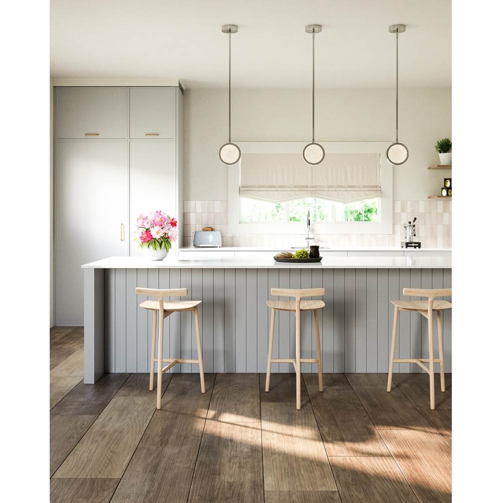 Alora Lighting Blanco 6-in Polished Nickel/alabaster Led Pendant