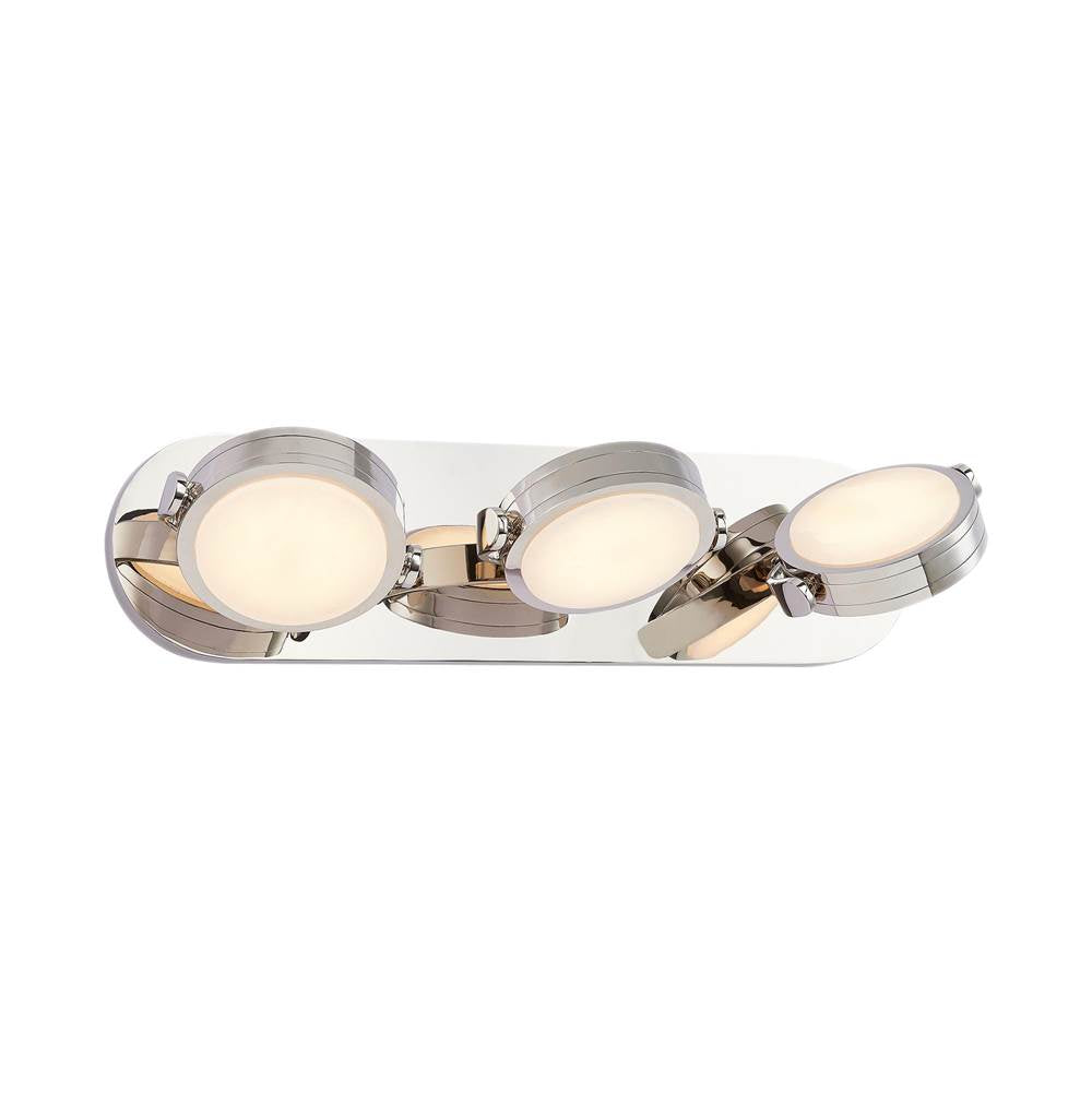 Alora Lighting Blanco 26-in Polished Nickel/alabaster Led Wall/vanity