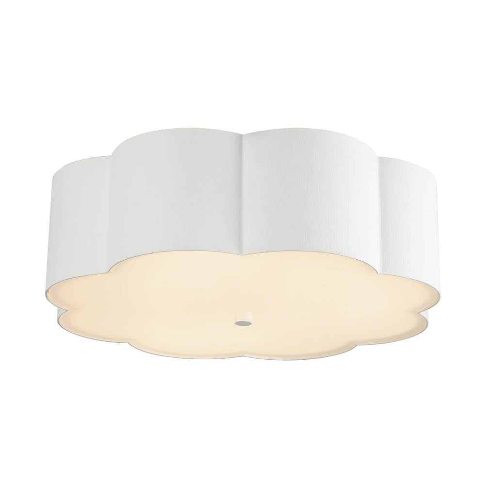 Alora Lighting FM603314AW Antique White Blossom 14-in Antique White Socket Flush Mount Image 4