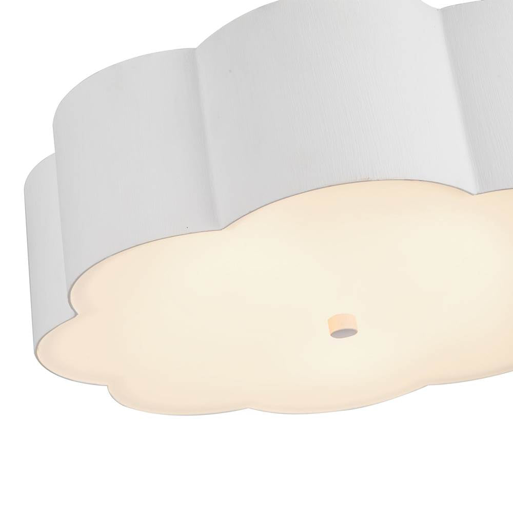 Alora Lighting FM603314AW Antique White Blossom 14-in Antique White Socket Flush Mount Image 3