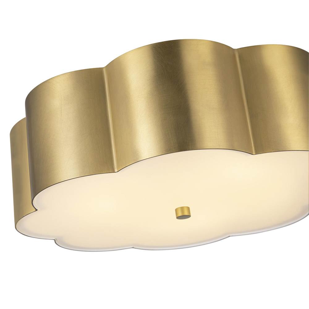Alora Lighting FM603314BG Brushed Gold Blossom 14-in Brushed Gold Socket Flush Mount Image 2