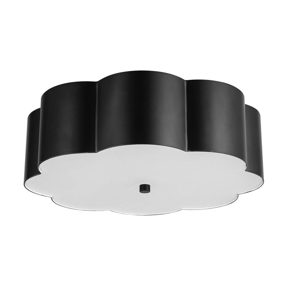 Alora Lighting FM603314MB Matte Black Blossom 14-in Matte Black Socket Flush Mount Image 3