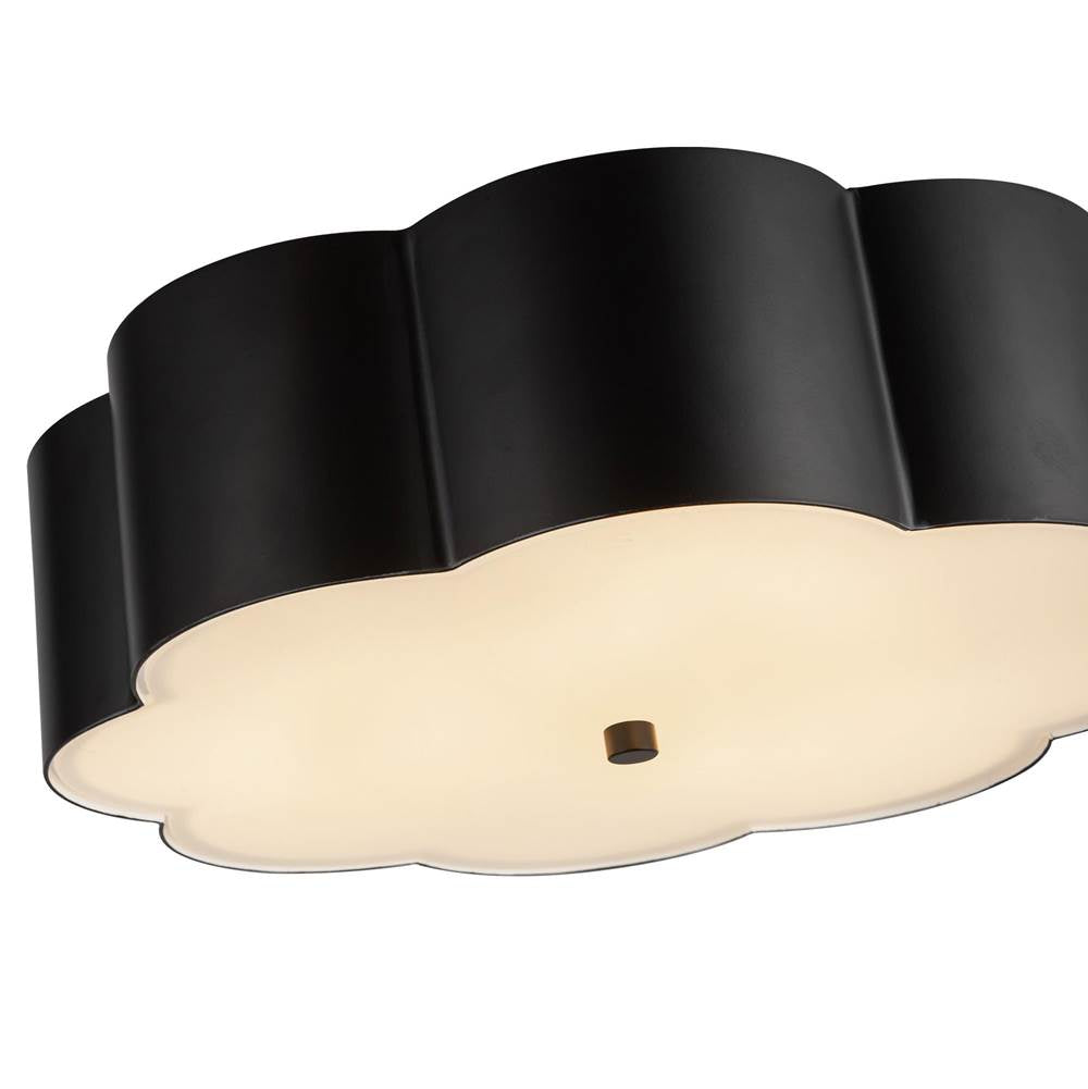 Alora Lighting FM603314MB Matte Black Blossom 14-in Matte Black Socket Flush Mount Image 2