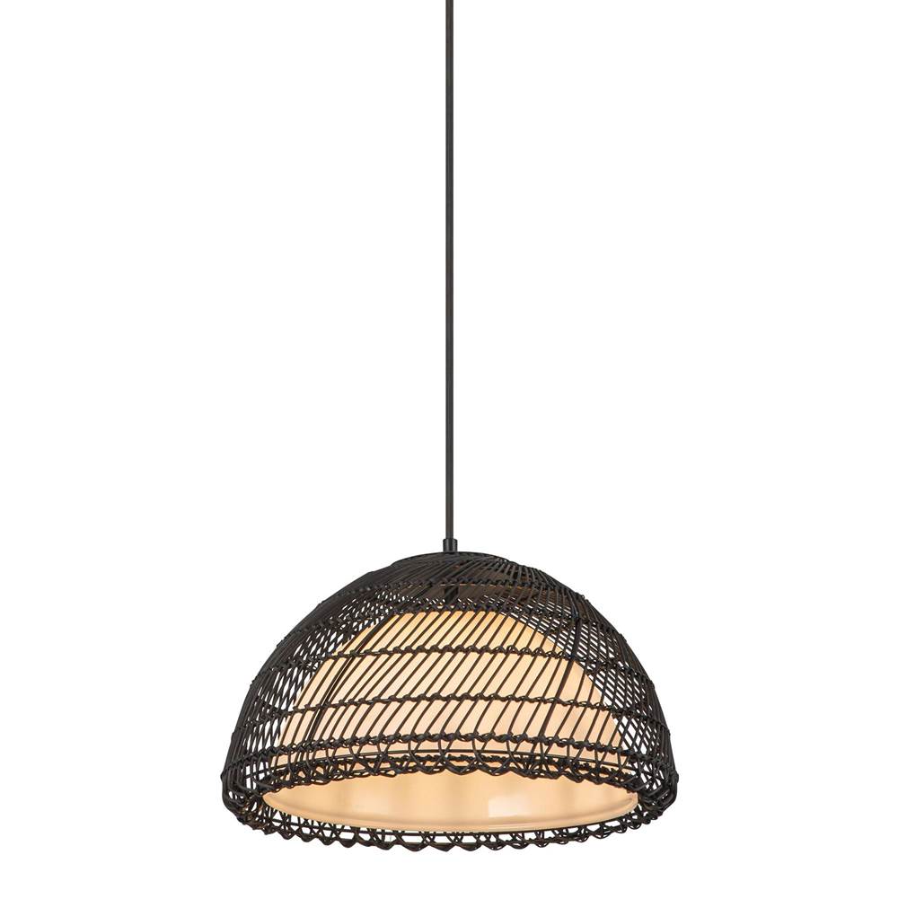 Alora Lighting PD631416MBOP Matte Black,Opal Bondi 16-in Matte Black/opal 1 Light Pendant Image 4