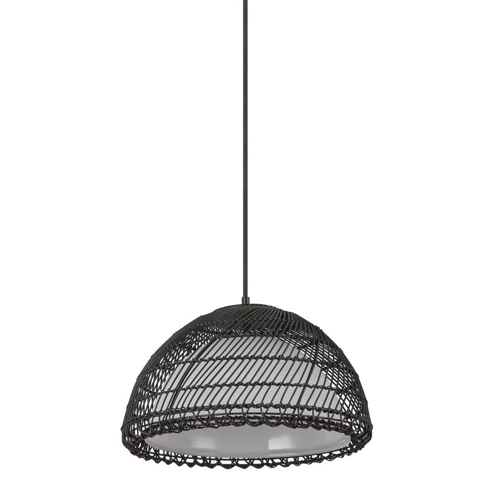 Alora Lighting PD631416MBOP Matte Black,Opal Bondi 16-in Matte Black/opal 1 Light Pendant Image 3