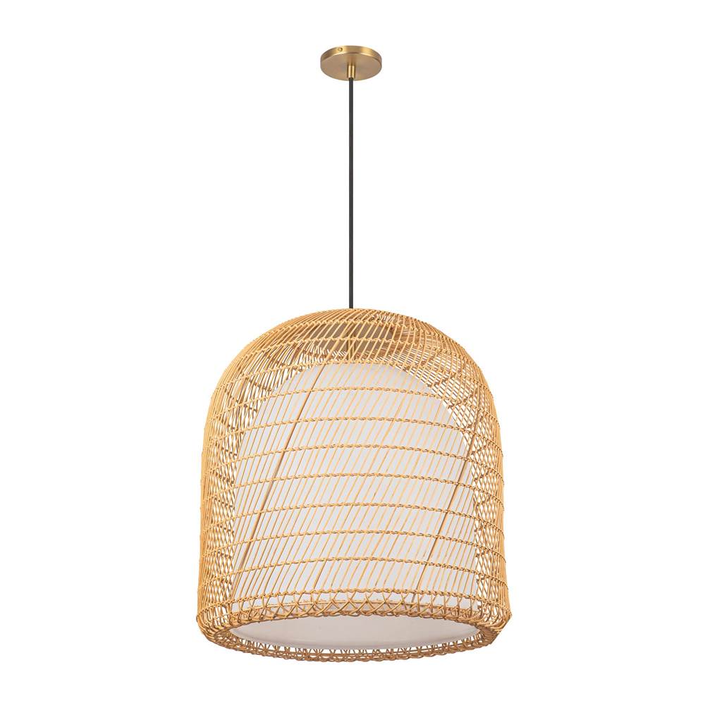 Alora Lighting PD631920BGOP Brushed Gold,Opal Glass Bondi 20-in Brushed Gold/opal Glass 1 Light Pendant Image 4