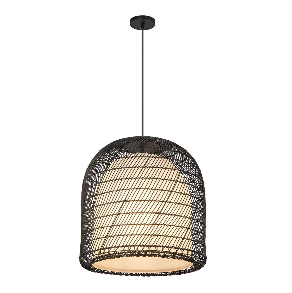 Alora Lighting PD631920MBOP Matte Black,Opal Glass Bondi 20-in Matte Black/opal Glass 1 Light Pendant Image 4