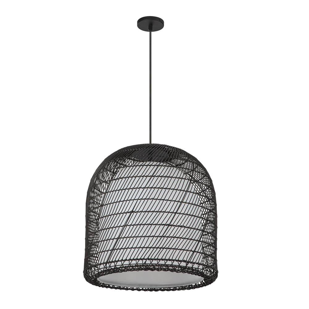 Alora Lighting PD631920MBOP Matte Black,Opal Glass Bondi 20-in Matte Black/opal Glass 1 Light Pendant Image 3