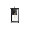 Alora Lighting Brentwood 12-in Clear Glass/textured Black 1 Light Exterior Wall Sconce