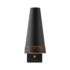 Alora Lighting Brickell 5-in Matte Black/hazelnut Leather 1 Light Wall/vanity