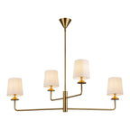 Alora Lighting CH497445BGWL Brushed Gold,White Linen Bridgette 45-in Brushed Gold/white Linen Socket Chandelier Image 1