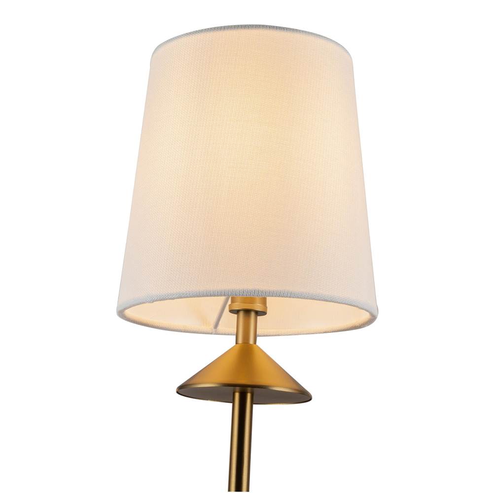 Alora Lighting CH497445BGWL Brushed Gold,White Linen Bridgette 45-in Brushed Gold/white Linen Socket Chandelier Image 5
