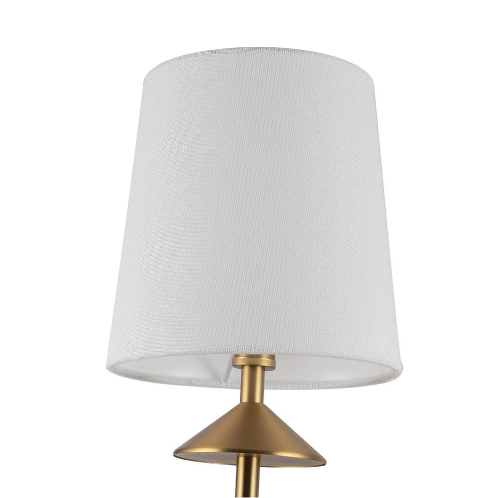Alora Lighting CH497445BGWL Brushed Gold,White Linen Bridgette 45-in Brushed Gold/white Linen Socket Chandelier Image 4