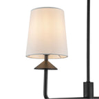 Alora Lighting CH497445MBWL Matte Black,White Linen Bridgette 45-in Matte Black/white Linen Socket Chandelier Image 4