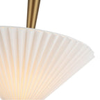 Alora Lighting PD497016BGFW Brushed Gold,Folded White Bridgette 16-in Brushed Gold/folded White Socket Pendant Image 3