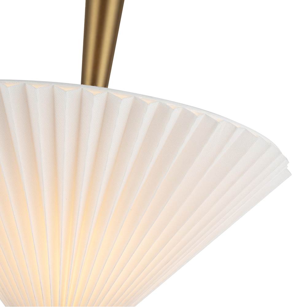 Alora Lighting PD497016BGFW Brushed Gold,Folded White Bridgette 16-in Brushed Gold/folded White Socket Pendant Image 3