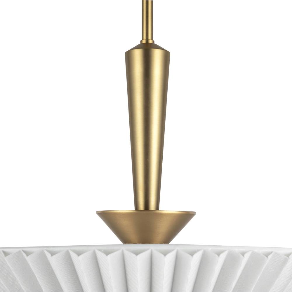 Alora Lighting PD497016BGFW Brushed Gold,Folded White Bridgette 16-in Brushed Gold/folded White Socket Pendant Image 2