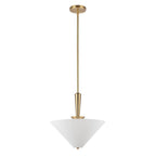 Alora Lighting PD497016BGWL Brushed Gold,White Linen Bridgette 16-in Brushed Gold/white Linen Socket Pendant Image 4