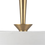 Alora Lighting PD497016BGWL Brushed Gold,White Linen Bridgette 16-in Brushed Gold/white Linen Socket Pendant Image 2