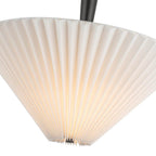 Alora Lighting PD497016MBFW Matte Black,Folded White Bridgette 16-in Matte Black/folded White Socket Pendant Image 3